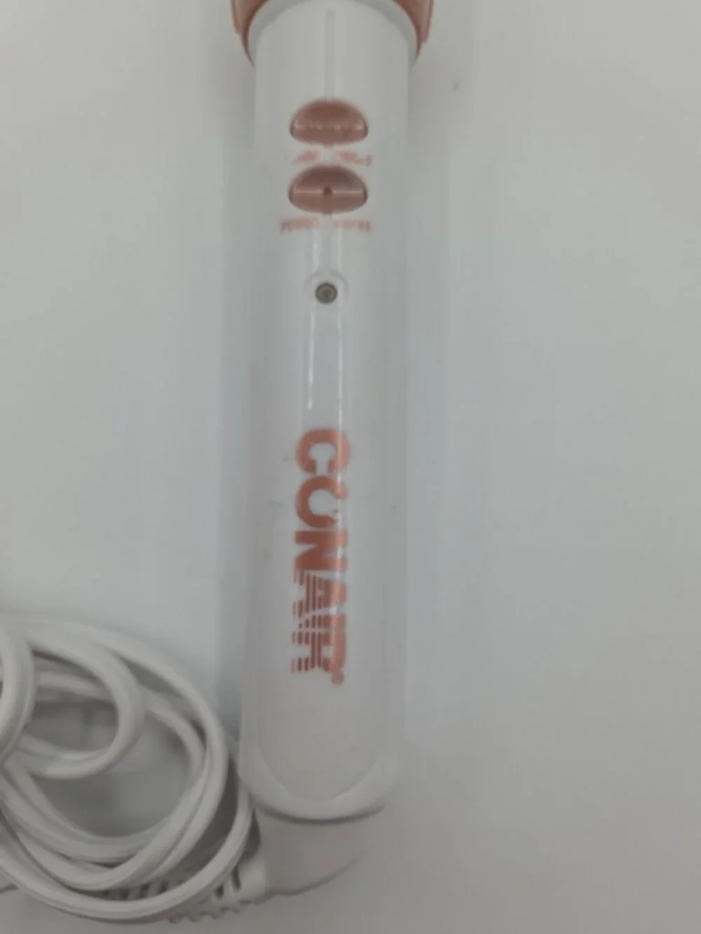 Conair Double Ceramic 1‑Inch Curling Wand White/Rose Gold Flawless Waves Works